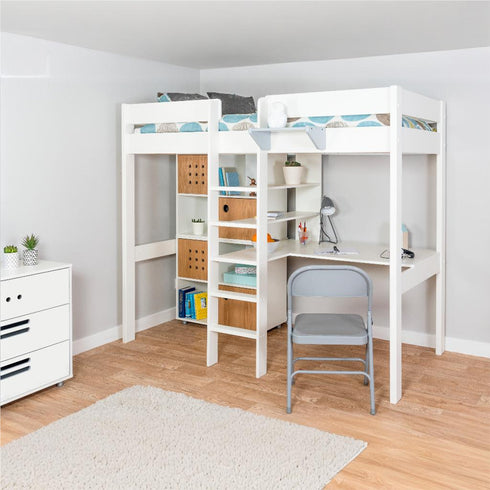 Stompa Duo Highsleeper And Two Cube Units Each With A Pair Of Oak Doors